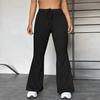 Pantaloni da donna Pantaloni sportivi con coulisse Vita elastica Tasche in tinta unita Pantaloni lunghi per yoga fitness elasticizzati a tutta lunghezza