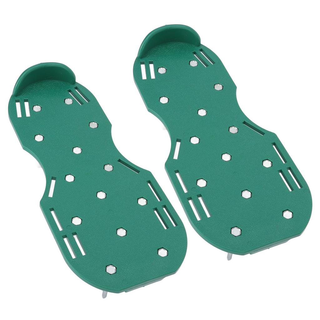 Lawn Spike Shoes Triangle Buckle Straps Lawn Aerator Spike Shoes Scarifiers Shoes for Garden Green