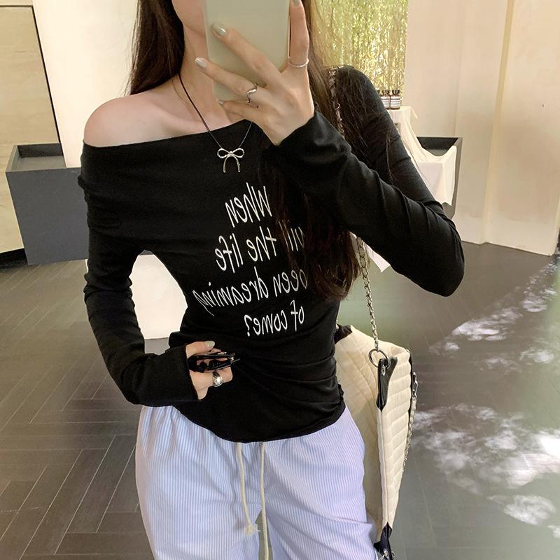 

Корейская футболка с надписью Spice Girl, легкая и классная, с воротником, для женщин, весна-лето, новая солнцезащитная блузка, блузка XL