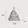 New Silvery Drawstring Double Shoulder Bag Women's Korean Lazy Tote Backpack Lightweight Easy-to-Carry Outdoor Sports Backpack AVE