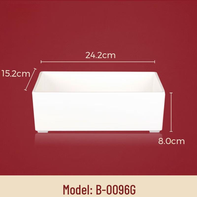 Wuhe 9.5-inch Melamine Rectangular Bone Dish