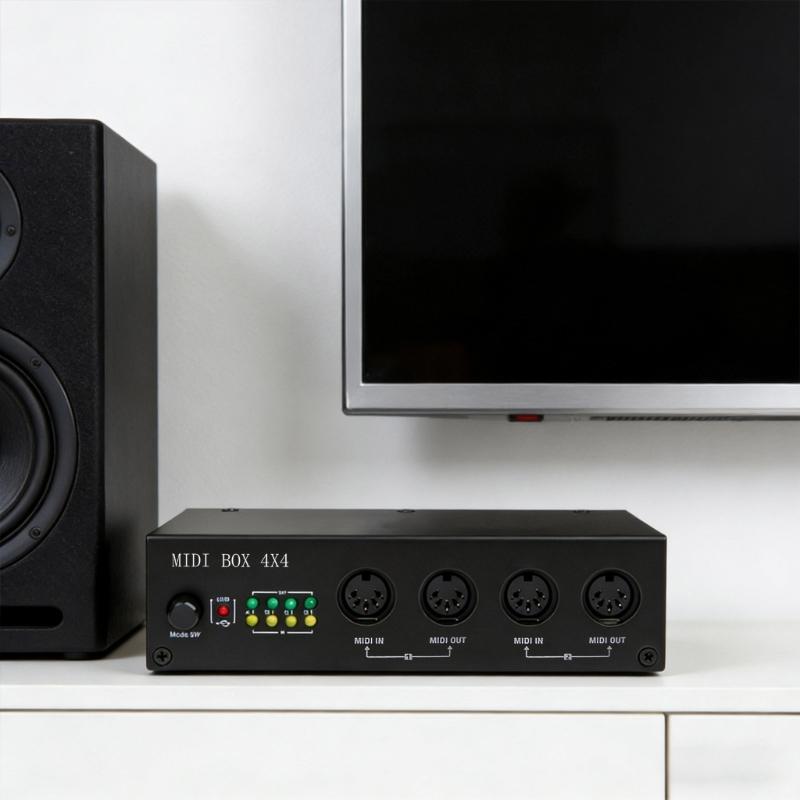 USB Controller 4 In 4 Out Splitter For Multiple Device Connection Plugs And Play Design Plastic Construction