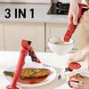 Pince Anti-Échaudure 3-en-1 pour Bol, Pince Antidérapante pour Assiettes de Cuisine, Support de Plateau Résistant à la Chaleur pour Plats Vapeur