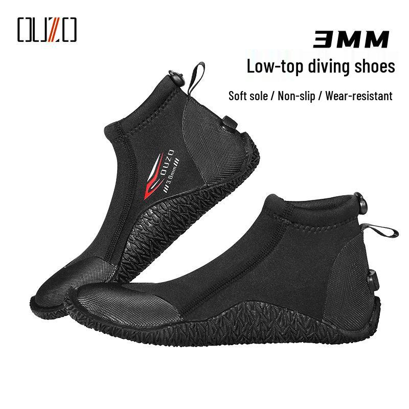 3mm Low-Cut Non-Slip Diving Boots - Unisex Scratch-Resistant Wading Shoes for Beach, Surfing, & Creek Activities