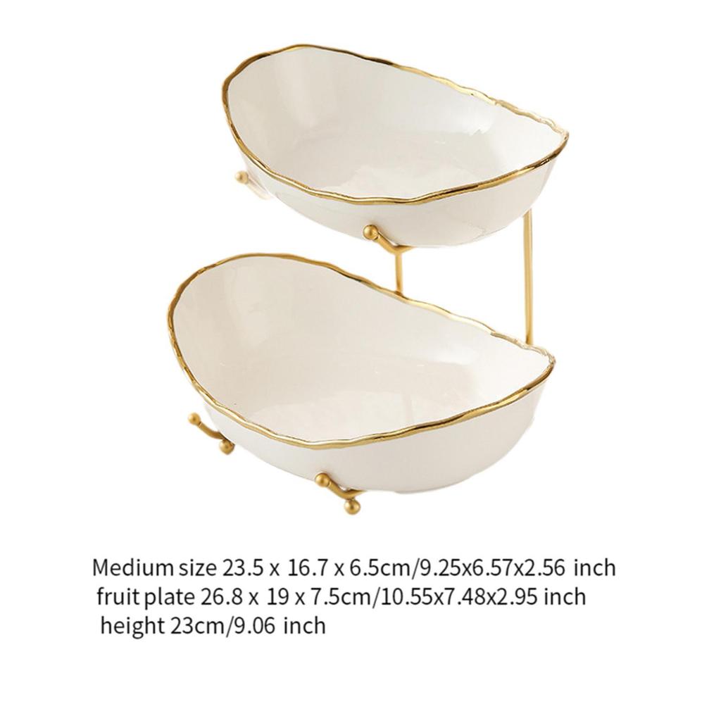 Ceramic Fruit Bowl for Kitchen Counter,Fruit Display Stand for Countertop Fruit