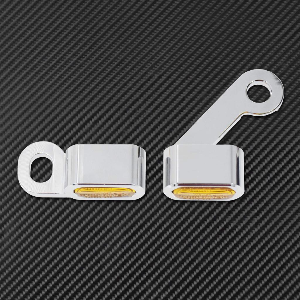 HDBUBALUS LED Turn Signal Indicator for Harley Touring Softail Slim FLS (A Chrome)