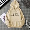 Nuovo top in velluto da donna autunno e inverno 2025 maglione largo a maniche lunghe con battito cardiaco