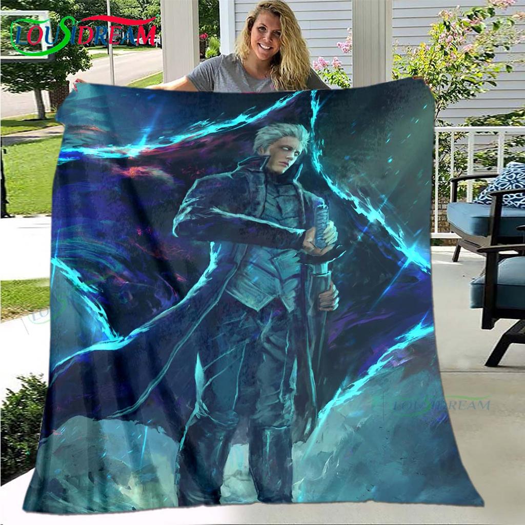 Fashion D-Devil May Cry Tapestry Game Poster Four Seasons Blanket Sofa Cover Travel Bed Plush Blanket Office Break Blanket Gift