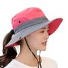 Sommer Damen Outdoor Sonnenhut Zopfloch Fischerhut Sonnenschutz Sonnenhut atmungsaktiv Bergsteigerhut Eltern-Kind-Modell
