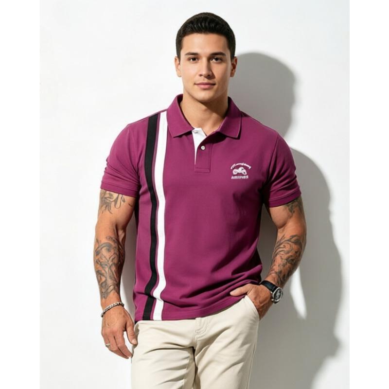 Men Short Sleeve Polo Shirt Summer Cotton Business Casual Brand Embroidery POLO Top Plus Size