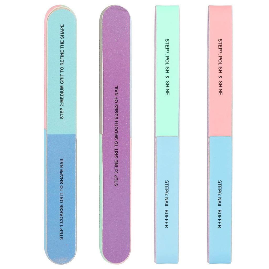 7 Sides Nail Buffers Files Professional Polisher For Nail Art Manicure Polishing Block Buffing Accessories Cream Tools