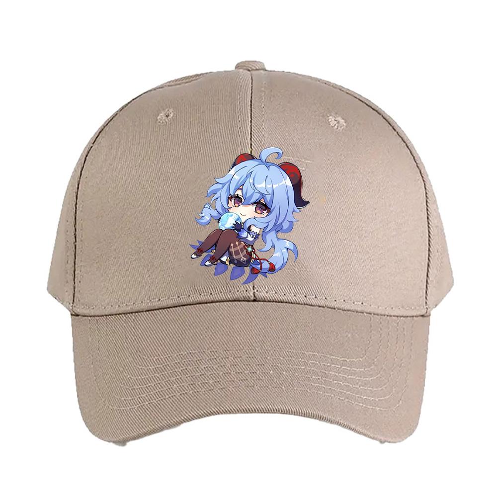 Chibi Ganyu Genshin Impact Cap Summer Woman Man Adult Casual Fashion Casual Adjustable Hiking Fishing Hat Sun Hat