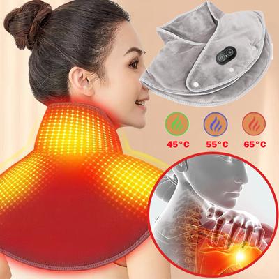 Electric Heating Shoulder Pad USB Heated Wrap Neck Massager Electric Cervical Fatigue Relief Thermal Compress Back Brace Tools