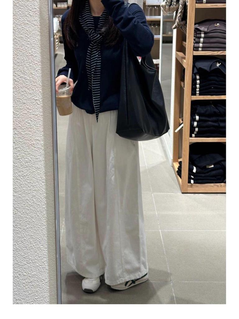 Japanese High-Waisted Casual Balloon Pants for Petite Individuals - Autumn Relaxed Style