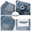 :CHOCOOLATEit Men's Spring Washed Vintage Loose Wide-Leg Jeans