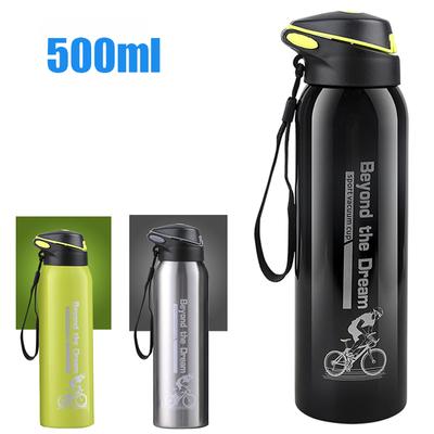 500ml láhev na vodu na kolo Nerezová nádoba na pití hrnek Venkovní sport Běh Horská cyklistika Rychlovarná konvice na kolo