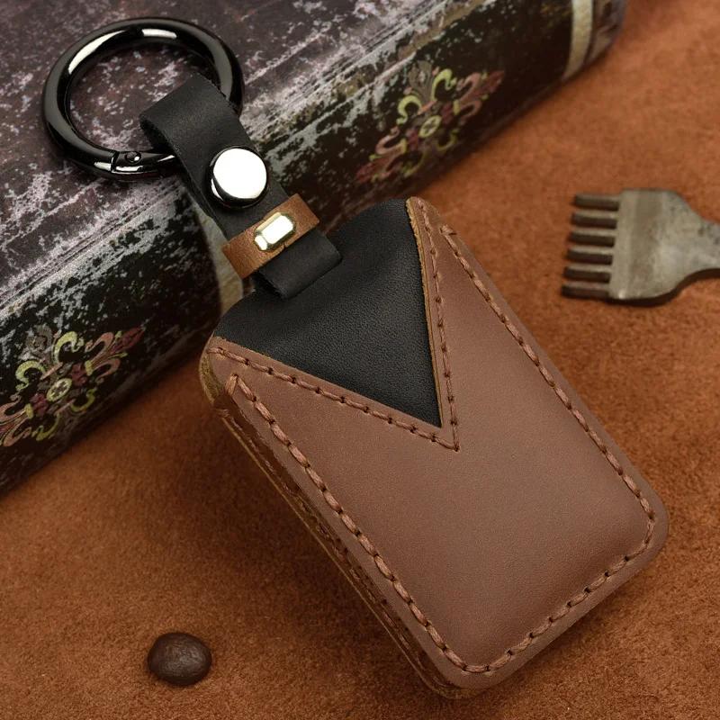 Moulures Intérieures Chaudes Protecteur en Cuir Véritable pour Mazda 3 6 Cx30 Cx9 Cx5 Cx8 MX5 MX30 X5 X9 Ss30 Housse Coque Porte-Clés