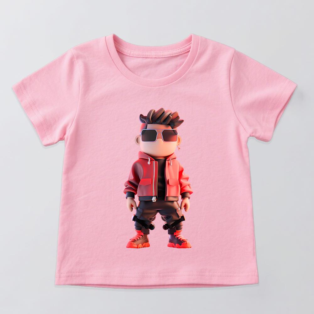 Roblox Printed Cotton Tshirt for Boys Cool Graphic Tee Kids Short Sleeve Tops Childrens Casual Wear