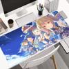 Gaming Mouse PadLarge Size Desk Mat Antislip BaseStitched EdgesCool Blue Underwater Anime Girl with Bubbles Printfor Gamer