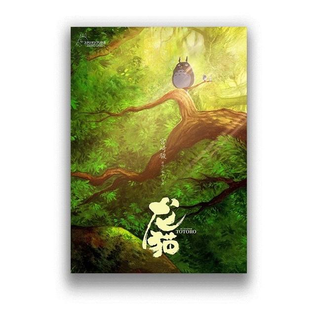 Totoro anime canvas printed wall paintings home decor posters and art prints for decorating the living room