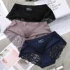 Charmleaks Women’s Panties Sexy Seamless Silky Panties Back Lace Cutout Solid Comfortable Soft Briefs S-2XL 1 PCS