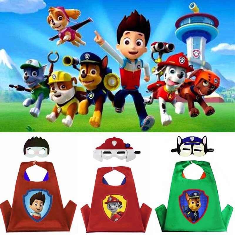 Poutavý kostým pláště a masky Tlapkové patroly pro cosplay na dětské maškarní večírky