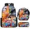 One Piece One Piece Backpack Primary And Secondary School Schoolbag Voyager King Backpack Cartoon Schoolbag Three-Piece Set