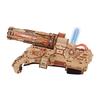Handmade Diy Wooden Assembly Model Flame Storm Gatling Toy Rotatable Rubber Band Gun Children'S Assembly Toy Model