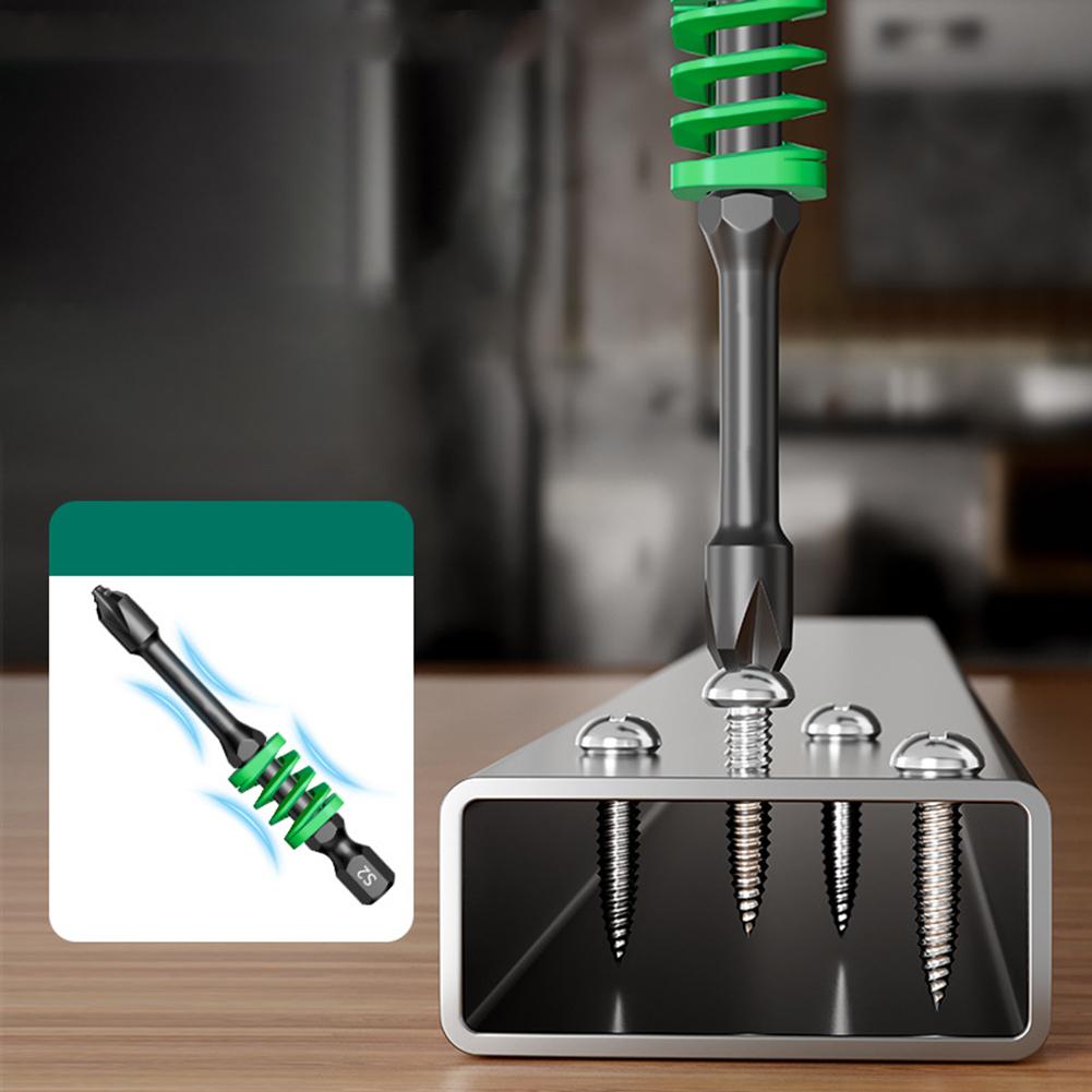 Cross Batch Head Anti-Slip Electric Screwdriver Bit Kit Spring Screwdriver Bit Set Cross Magnetic Screw Driver 65 90 110mm