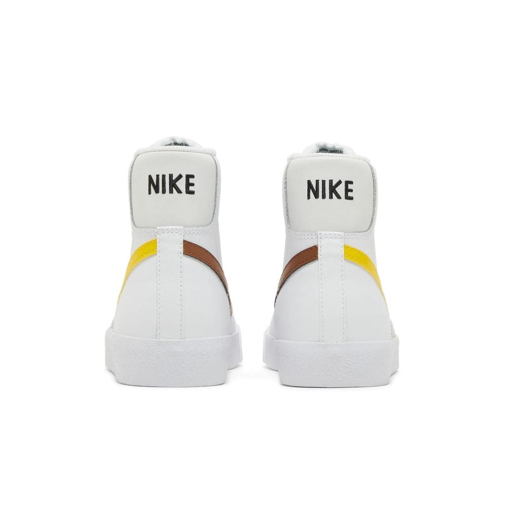 Nike Blazer Mid '77 Grade School 'White Pecan Vivid Sulfur' (Unisex) White / Pecan / Vivid Sulfur Skate Shoes DA4086 103