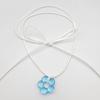 Glass Flower Pendant Necklace Choker Fashion Collar Neck Chain Party Jewelry