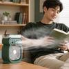 Misting Desktop Fan, Portable Cooling Fan with Water Spray, 450ml Tank ,Timer, Ambient Light, 3 Speed USB Rechargeable Mini Fan for Home Office Travel