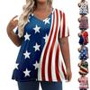 Womens Plus Size Tops Shorts Sleeve Shirts V Neck Casual Clothing Clothes Prints Tops