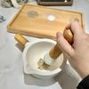 Ceramic Mortar & Pestle: Hunan Cuisine Garlic Grinder for Eggplant, Chili, and Tea.
