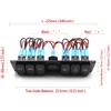 6 Gang Toggle Rocker Switch Panel Colorful LED Voltmeter for RV Car Marine Boat