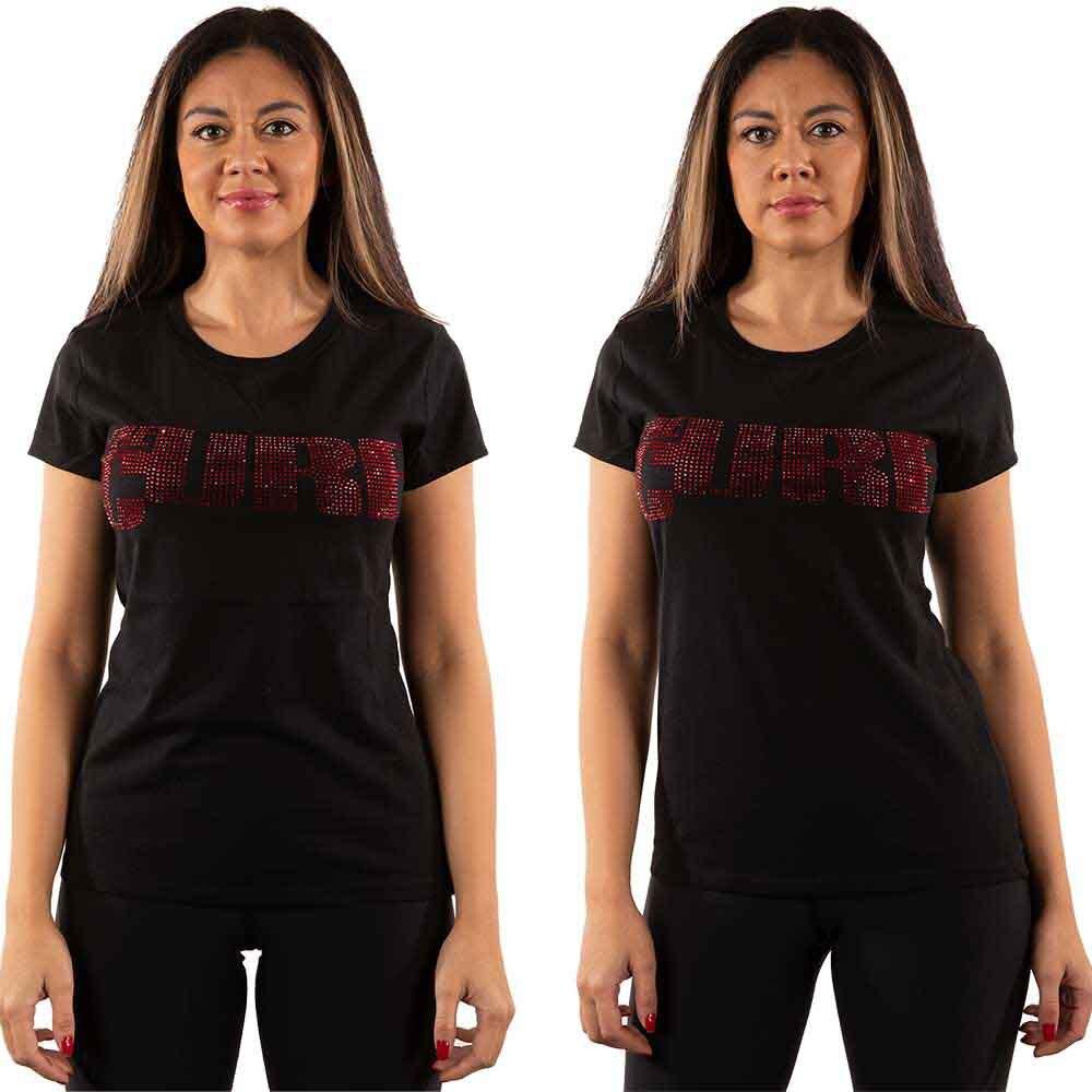 The Cure Ladies T-Shirt: Logo (Diamante) (Large) 4XL