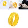 Contemporary Vietnamese Brass Gold Plated Ring For Men With Eye-catching Luck Character
