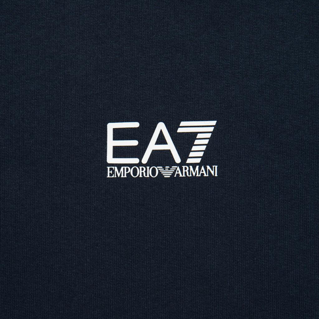 Emporio Armani EA7 FW24 Logo Crew Neck Long Sleeve Sweatshirt Men Sweatshirt Dark-Blue 8NPM30-PJVRZ-1562