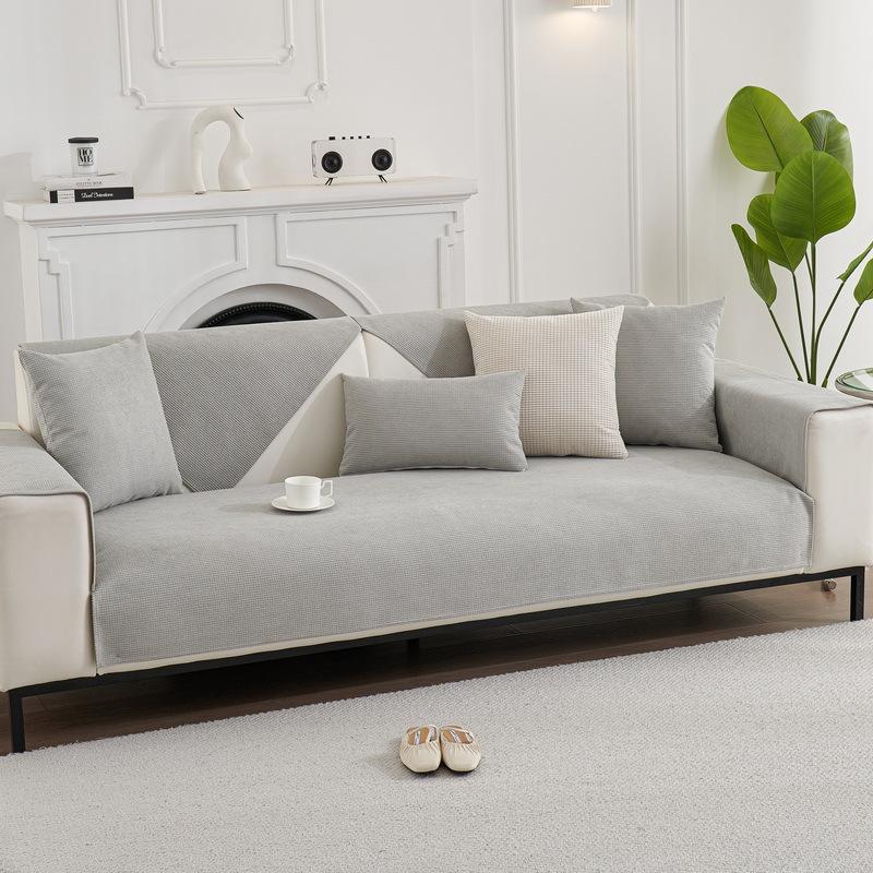 Waterproof Anti-Scratching Sofa Cushion Non-Slip Solid Color Pet Urine Insulation Non-Stick Wool Cover Cover Backrest Cover Towel