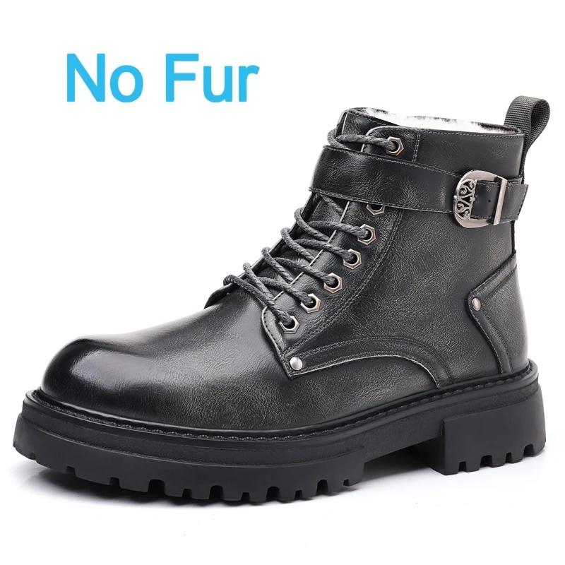 

Высококачественные мужские мотоциклетные ботинки, удобные ботинки на платформе, высокие кожаные ботинки для активного отдыха, повседневная мужская обувь класса люкс 38