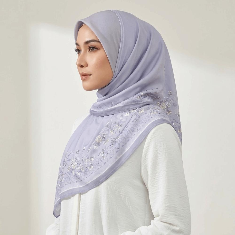 Breathable Printed Arab Lady Headscarf Multiple Colors Hijab Head Wrap Women