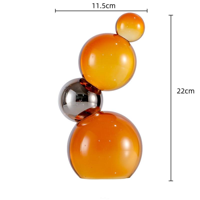 Geometric Colored Glass Spheres Spliced Crystal Ball Crystal Bubble Decorative Figurines Home Decoration Accessories
