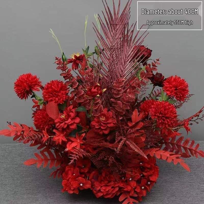 Large Silk Eucalyptus Flower Arrangement for Wedding Decor - T-Stage Aisle and Engagement Background