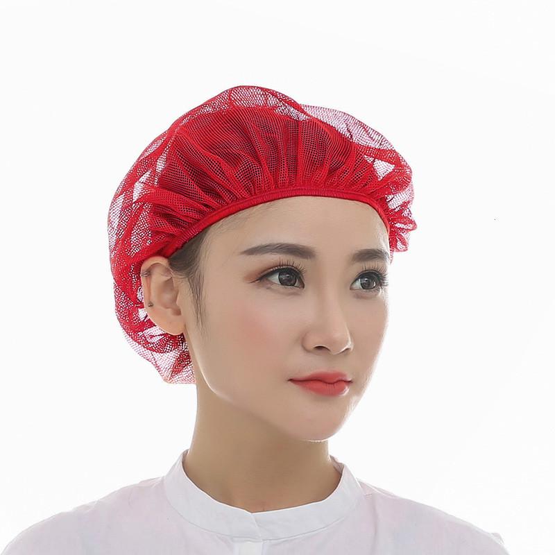 

5pcs Mesh Chef Hat Reusable Kitchen Restaurant Hotel Bakery Hat Catering Cooking Cap Workshop Cap 5pcs