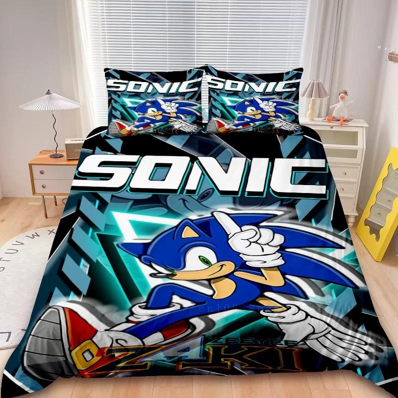 

2/3pcs Sonic Duvet Cover Kids Bedding Set Comforter Cover Set for Bedroom Decor Teens Children Gifts single double bed 135x200cm