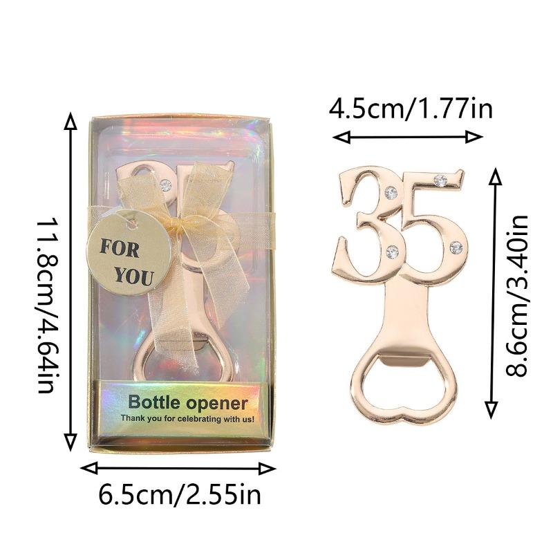 Digitaler Flaschenöffner, Bierflaschenöffner aus Zinklegierung, Kleine Geschenke für Hochzeits- und Geburtstagsfeiern