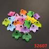 LEGO-Compatible Small Brick Parts: 32607 Christmas Wreath 1x1 Three Leaves MOC, Sold by Weight