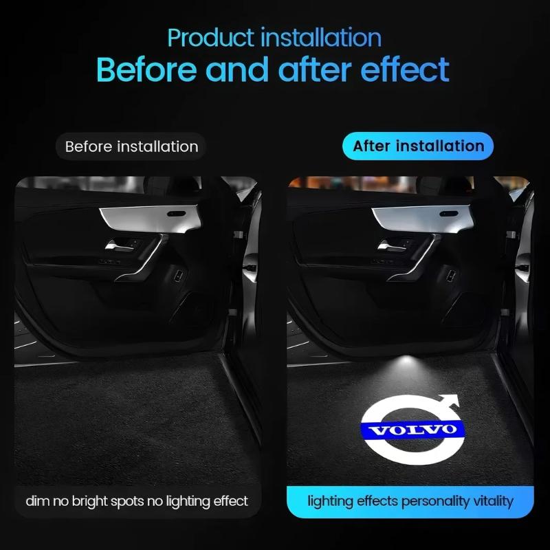For Volvo Door Welcome Light LED Logo Projector Light Suitable For Volvo Rdesign Polestar AWD V50 S60 XC60 S40 XC40 XC90 V60 S8