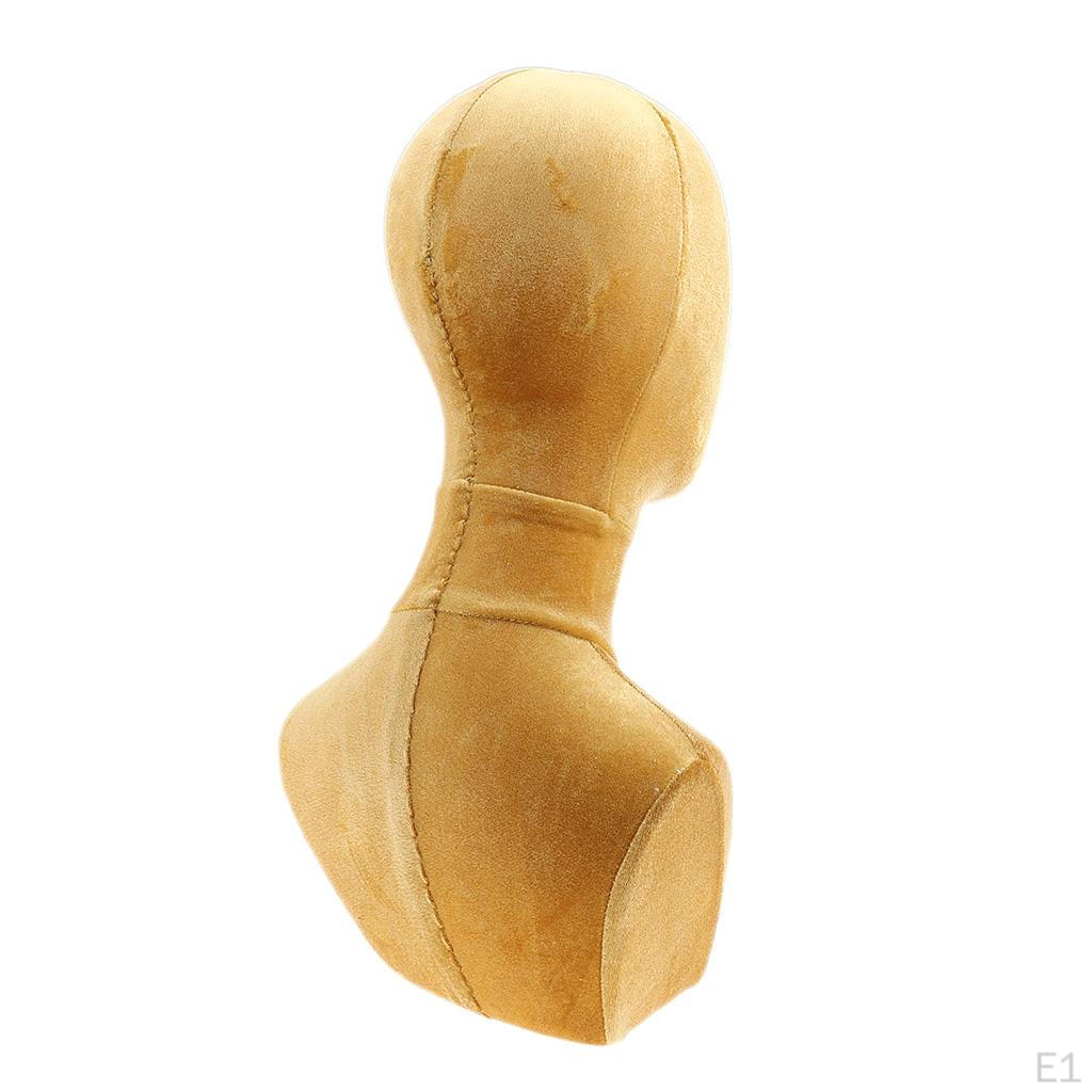 Head Model, Hair Hairpiece Making Display Stand, Manikin with Shoulder Bust
