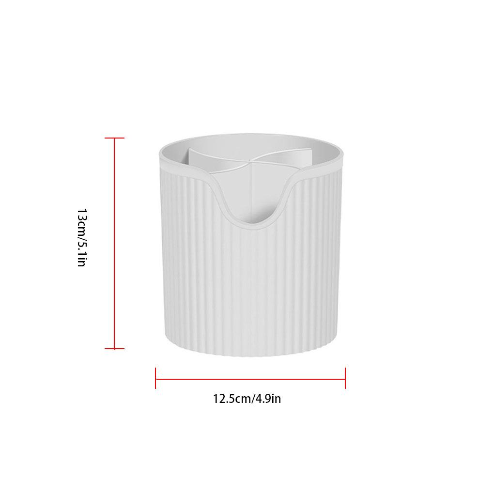 Plastic Makeup Brush Storage Box Round Comb Pencil Holder Portable Desktop Cosmetic Organizer